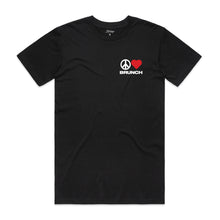 Load image into Gallery viewer, PEACE x LOVE x BRUNCH TEE BLACK
