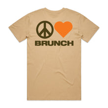 Load image into Gallery viewer, PEACE x LOVE x BRUNCH TEE TAN
